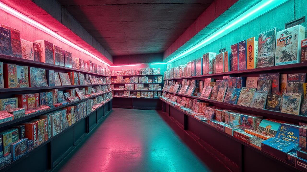 台東区金杉通りの店舗に並ぶ希少な日本製ボードゲームのコレクション